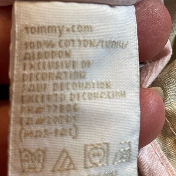 Tommy Hilfiger khaki mid rise cargo utility shorts roll tab cuff size 10 - Picture 9 of 10